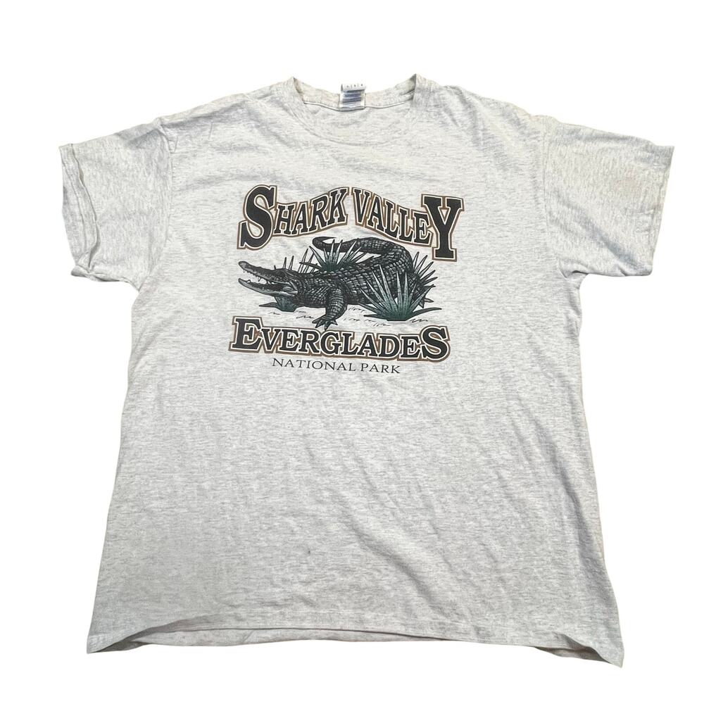 Everglades National Park Shark Valley Alligator Graphic T Shirt Mens L